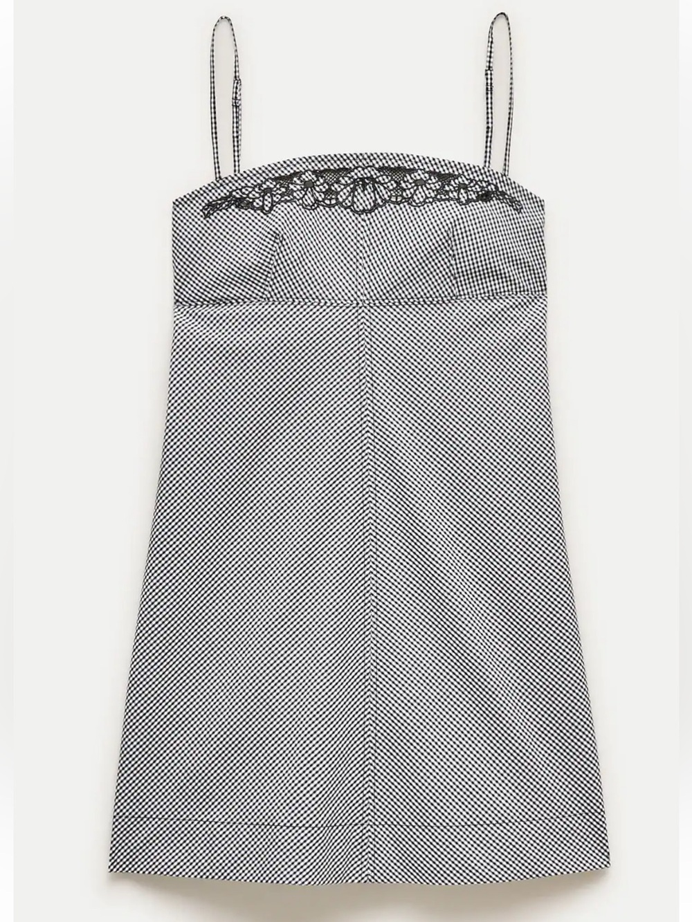 J. Crew Embroidered Mini Dress in Gingham